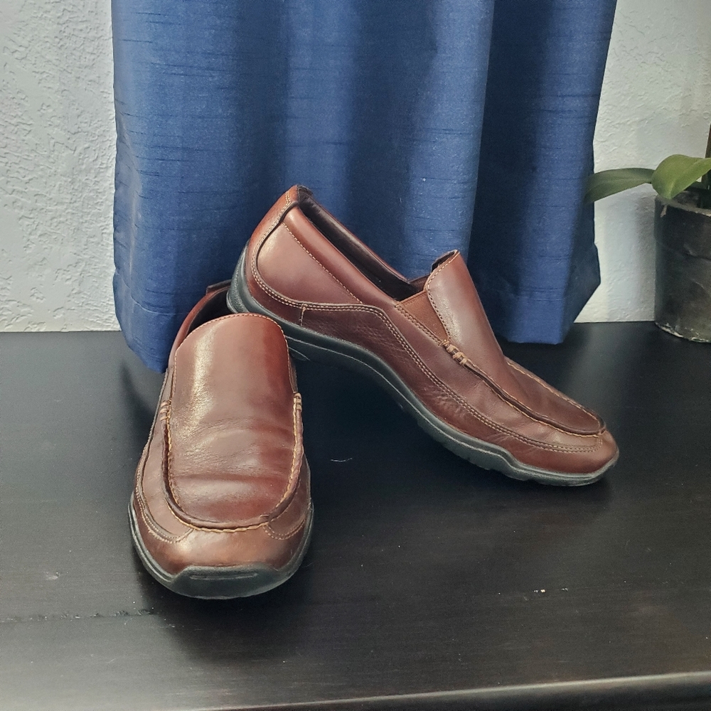 Cole Haan Men's 8.5 M Air Hughes Ven II NikeAir Slip-on Brown Leather Loafer